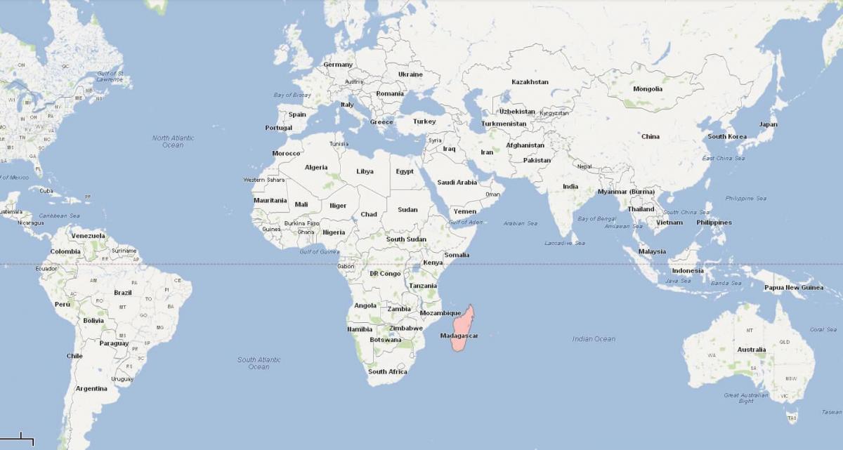 Weltkarte Madagaskar