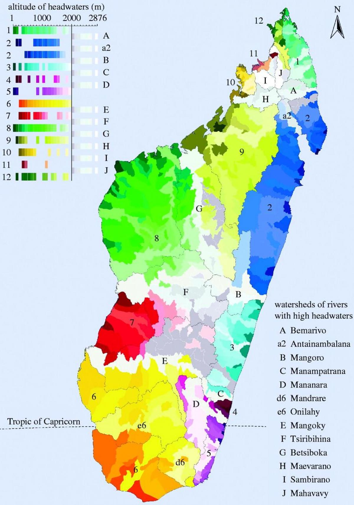 Karte von Madagaskar Klima