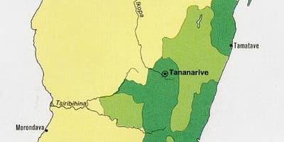 Madagaskar Bevölkerung Dichte Karte