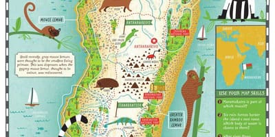 Karte von Madagaskar-Karte für Kinder