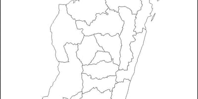 Madagaskar Landkarte Umriss